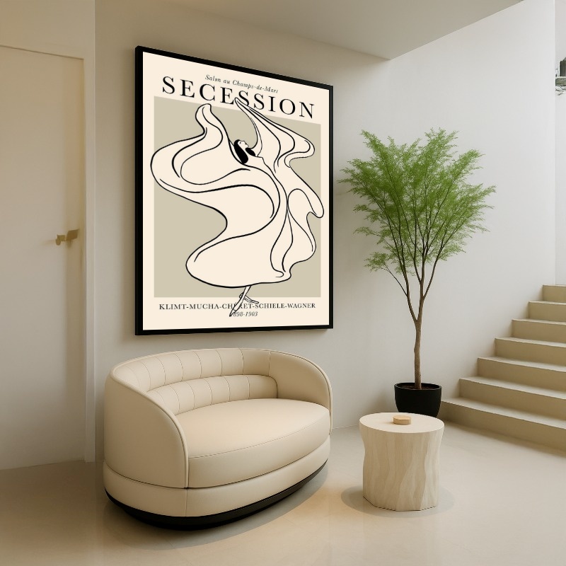 Quadro Canvas Mulher Minimalista Ilustração