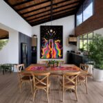 Quadro Canvas Mulher Místico Ilustração Colorido