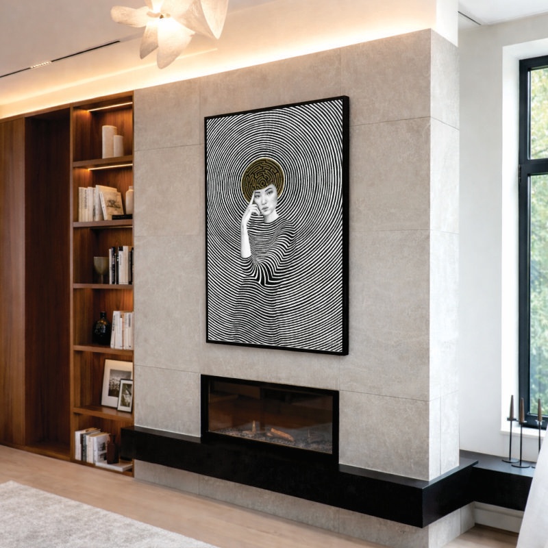 Quadro Canvas Mulher Pensativo hipnotizante