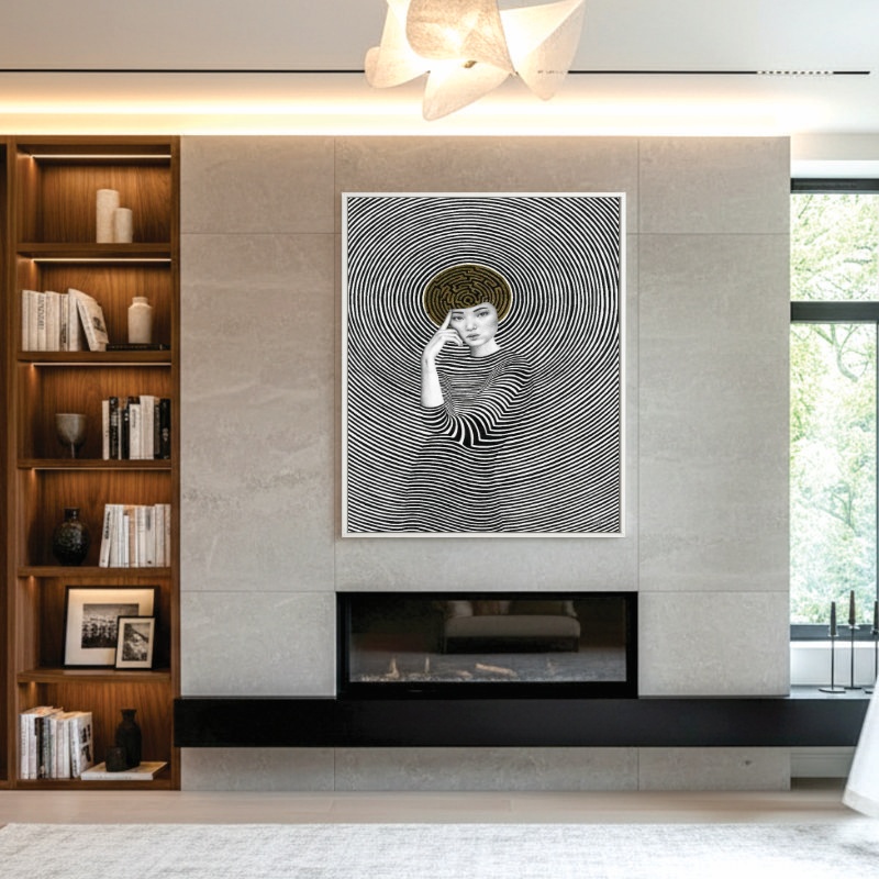 Quadro Canvas Mulher Pensativo hipnotizante