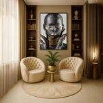 Quadro Canvas Mulher Riqueza Dourada
