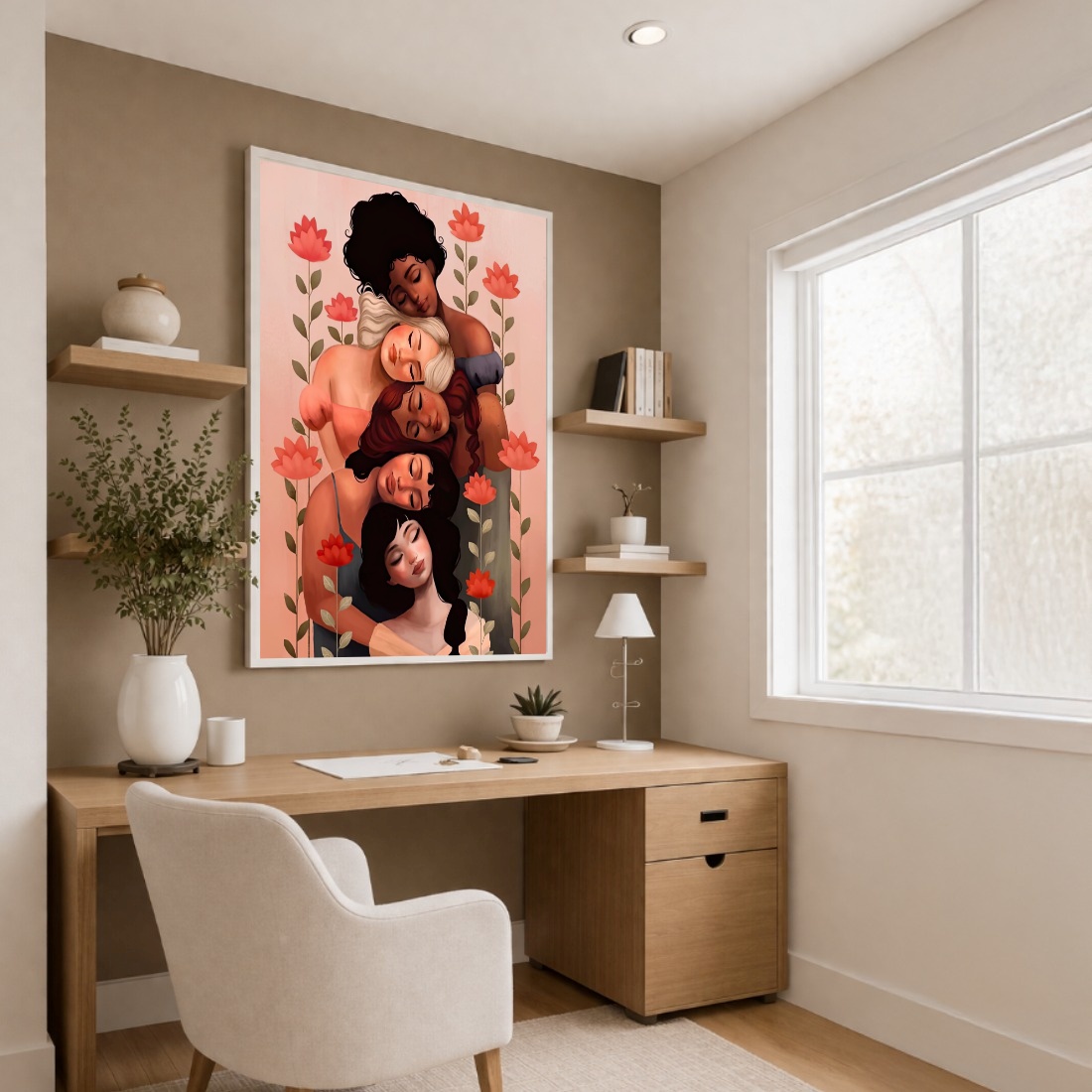 Quadro Canvas Mulheres Unidas Sororidade
