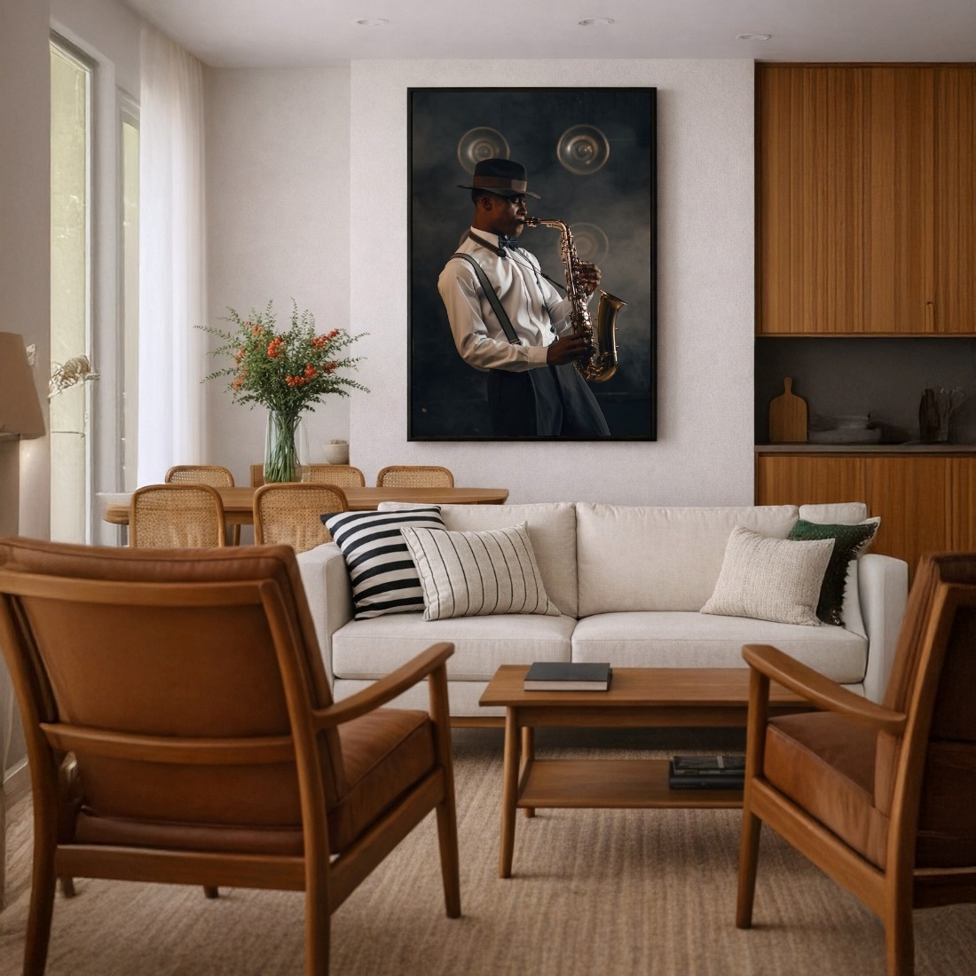 Quadro Canvas Música Clássica Saxofone Saxofonista