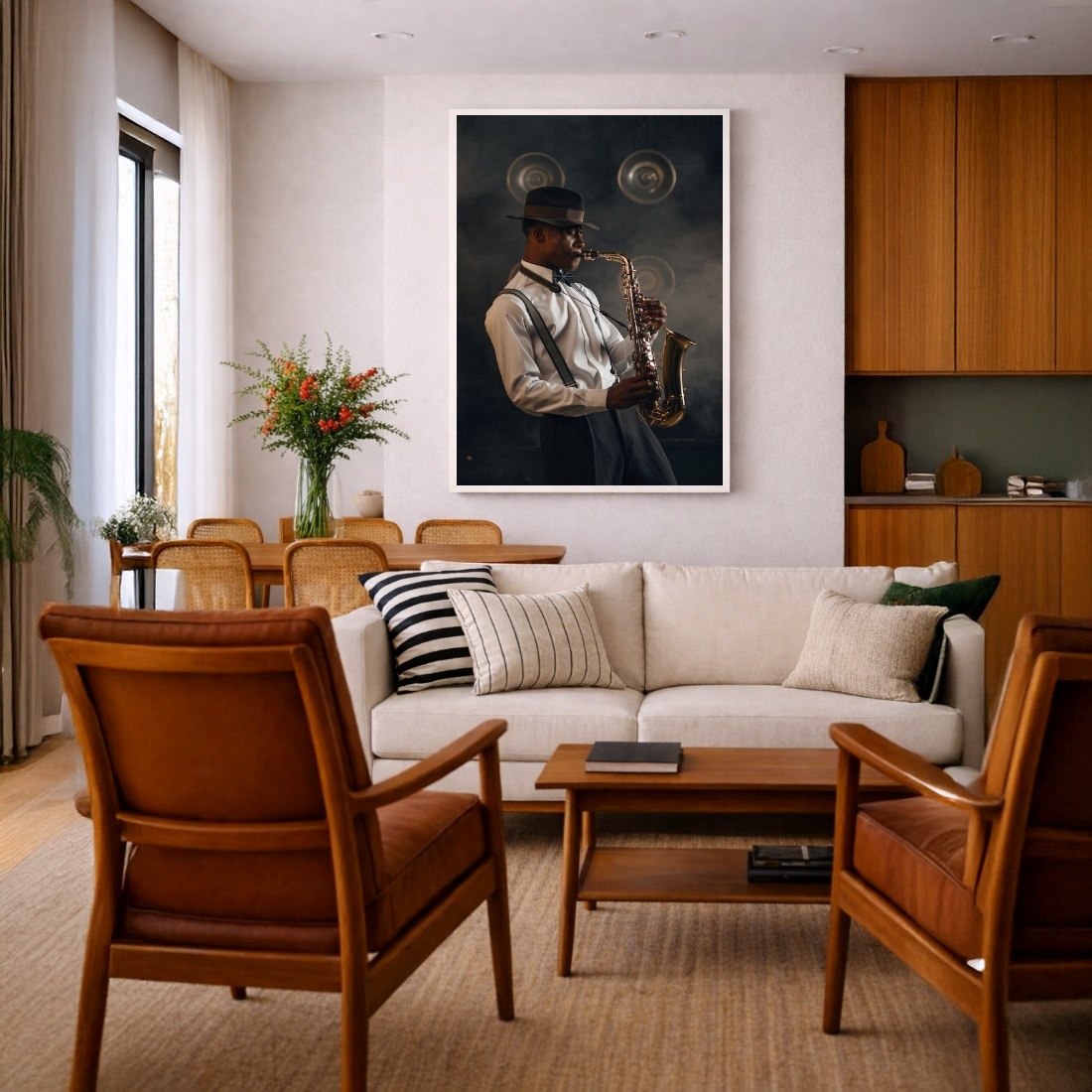 Quadro Canvas Música Clássica Saxofone Saxofonista