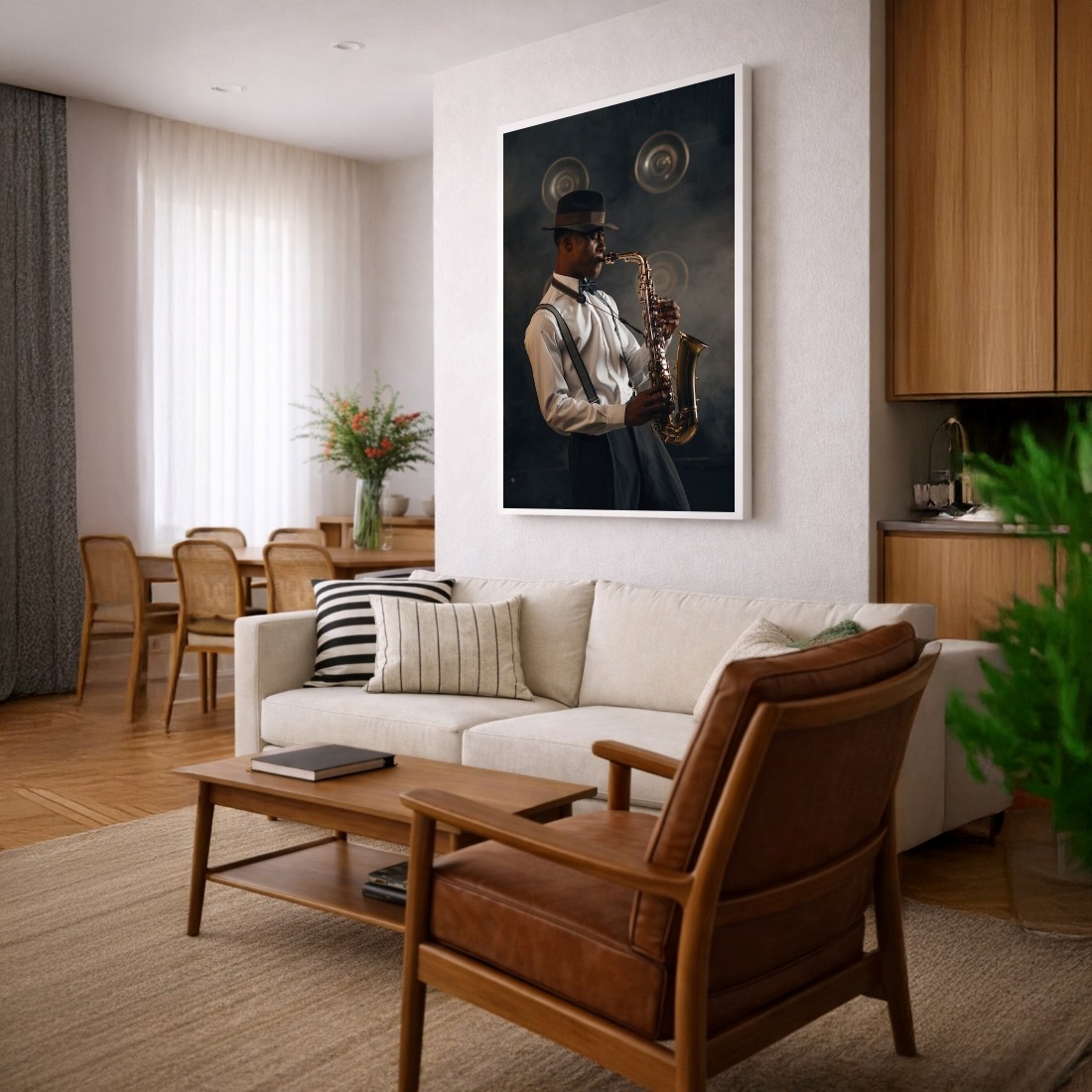 Quadro Canvas Música Clássica Saxofone Saxofonista