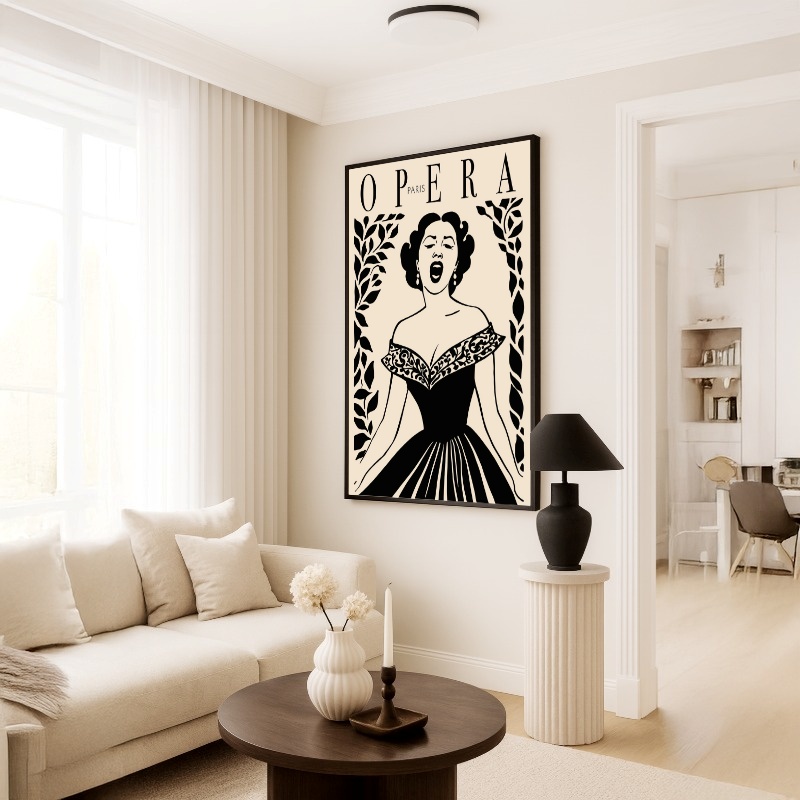 Quadro Canvas Opera Paris Vintage Retrô