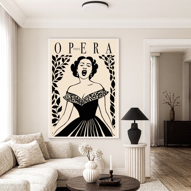 Quadro Canvas Opera Paris Vintage Retrô
