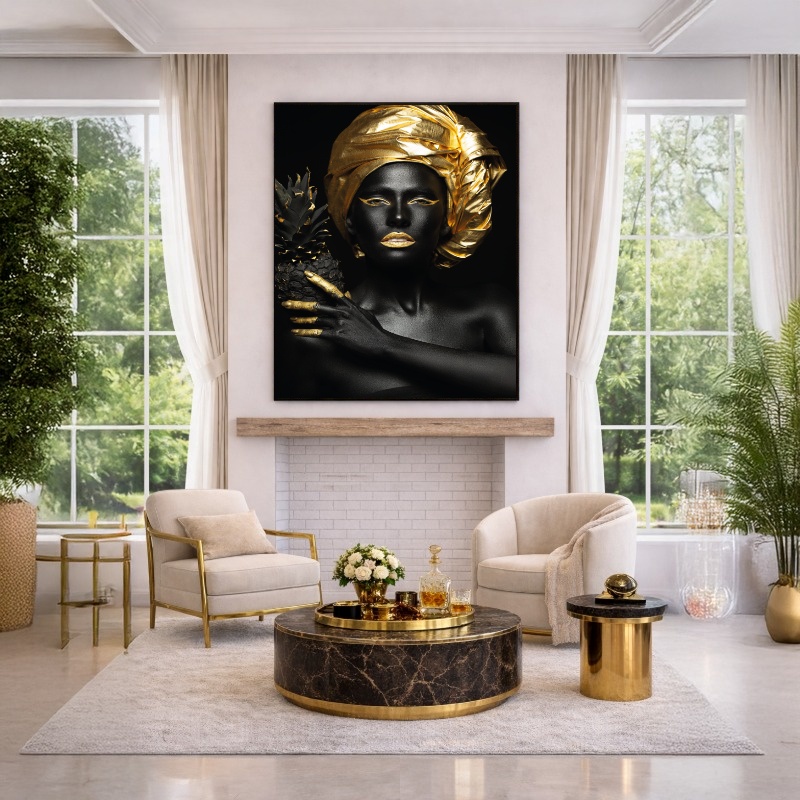 Quadro Canvas Ouro Glamour