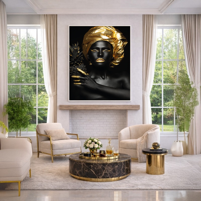 Quadro Canvas Ouro Glamour