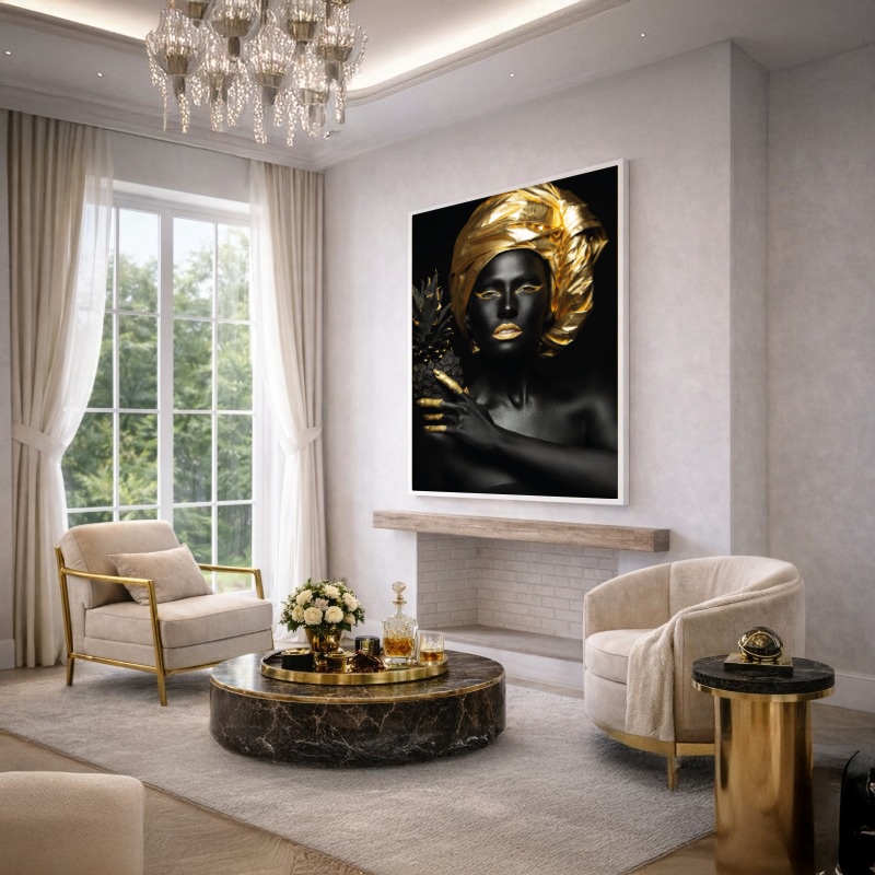 Quadro Canvas Ouro Glamour