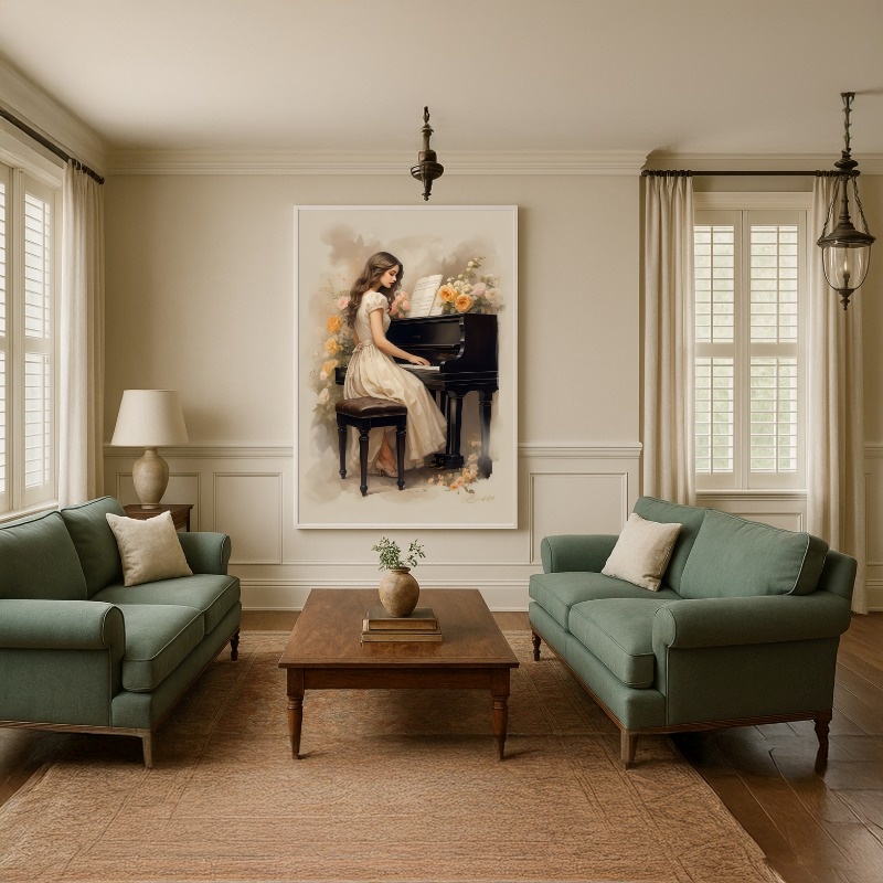 Quadro Canvas Pianista Música Clássica Piano