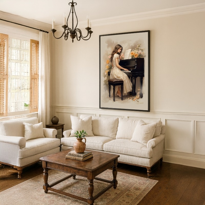 Quadro Canvas Pianista Música Clássica Piano