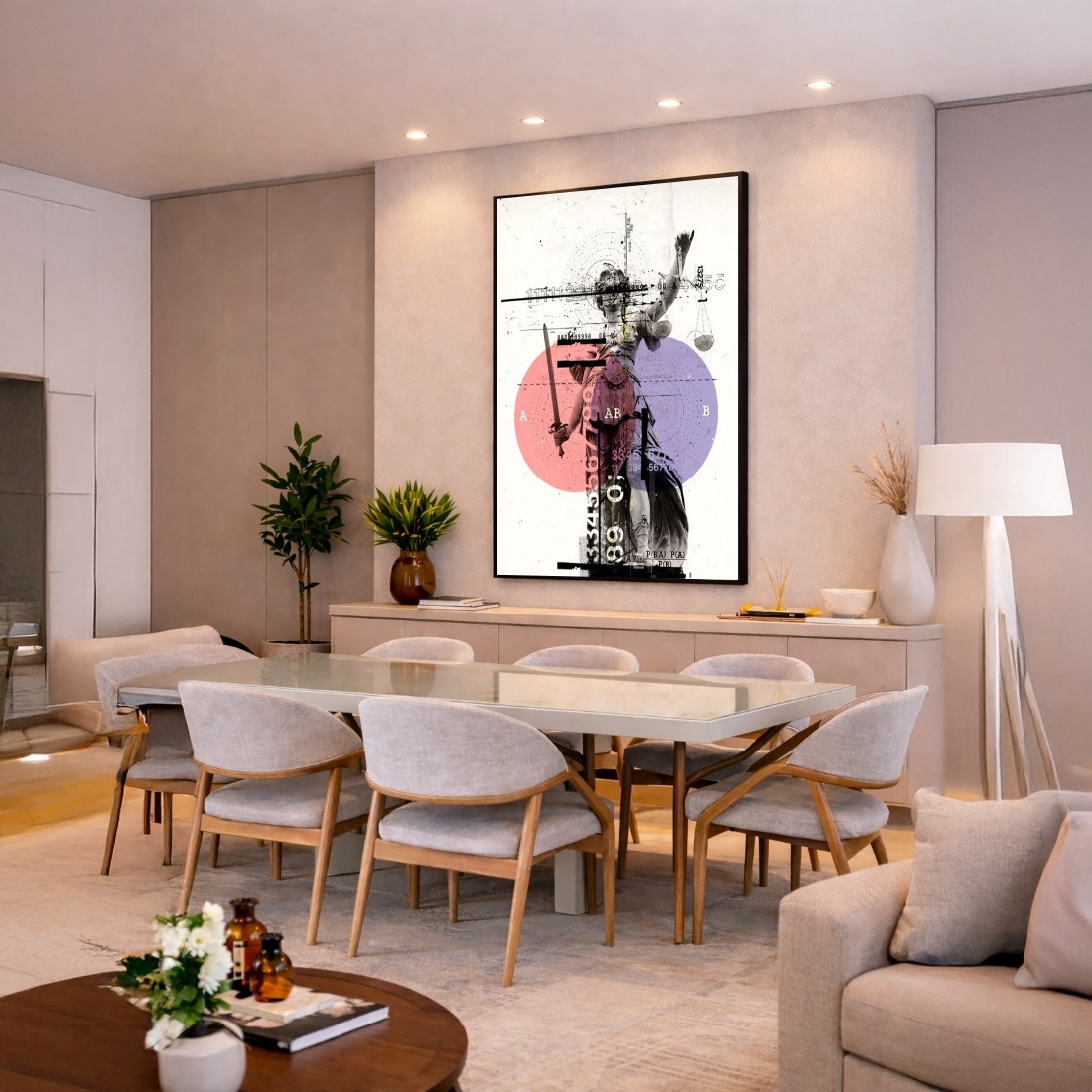 Quadro Canvas Themis Deusa Abstrato