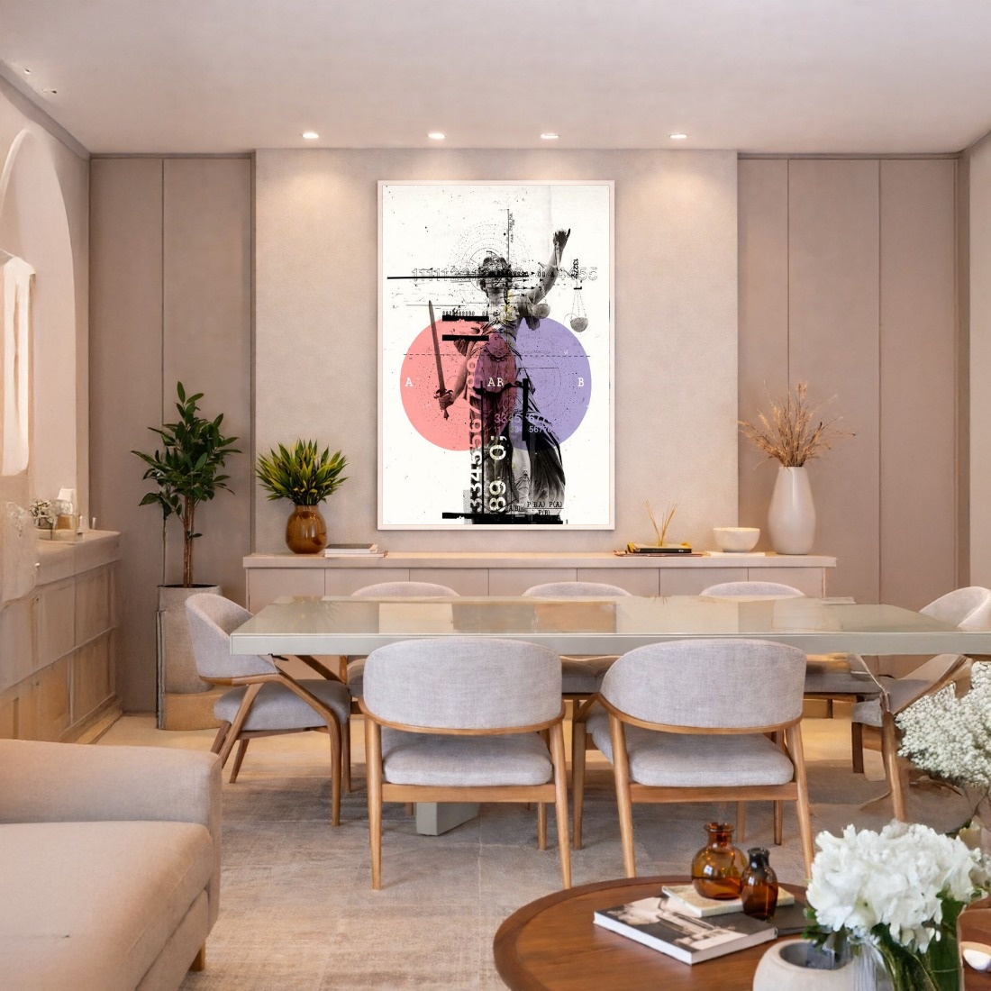 Quadro Canvas Themis Deusa Abstrato