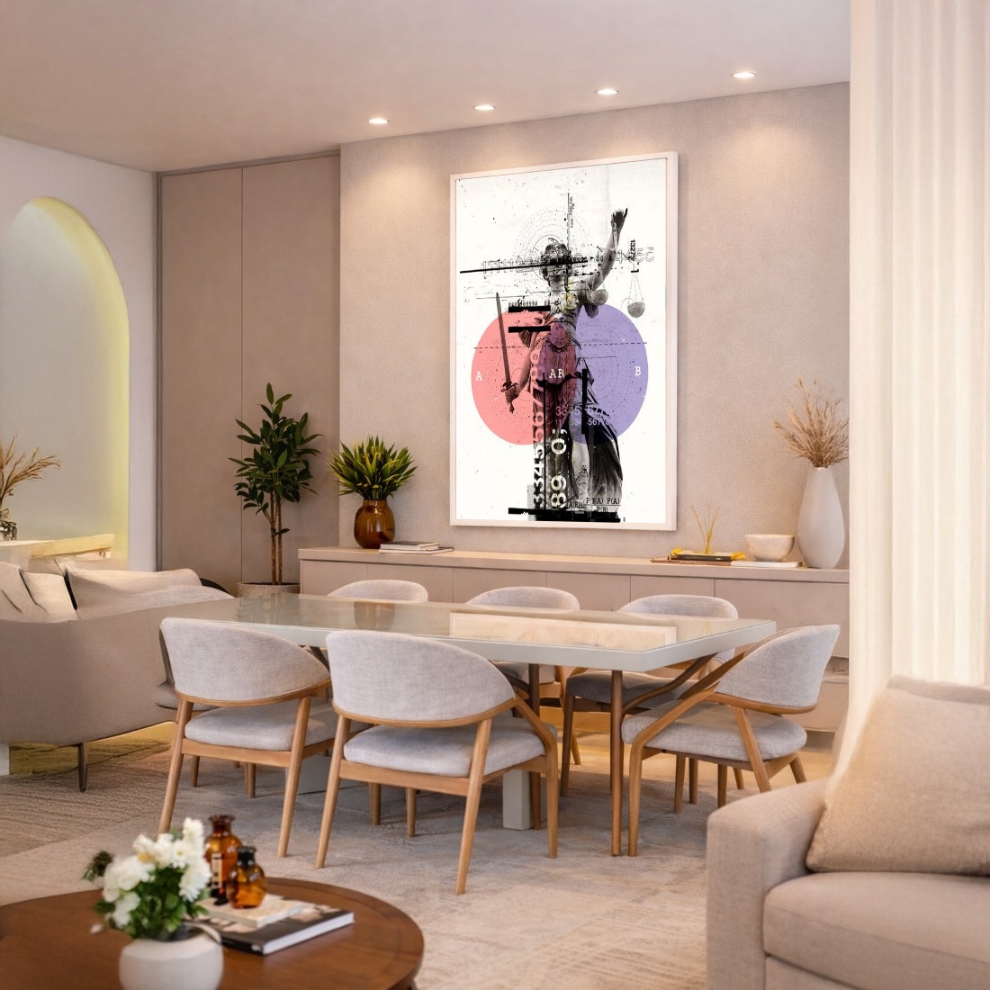 Quadro Canvas Themis Deusa Abstrato