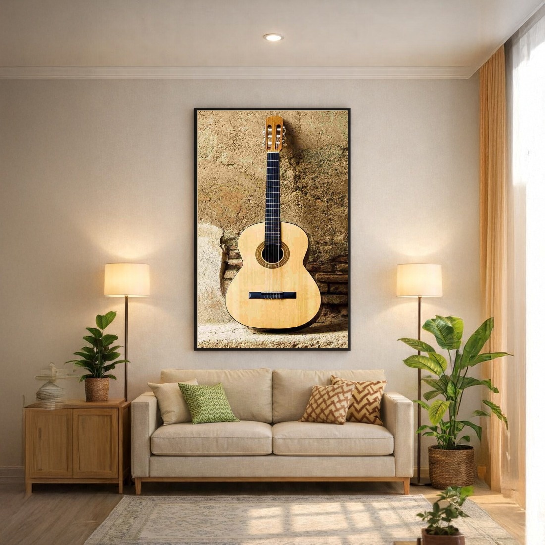 Quadro Canvas Violão Música Som