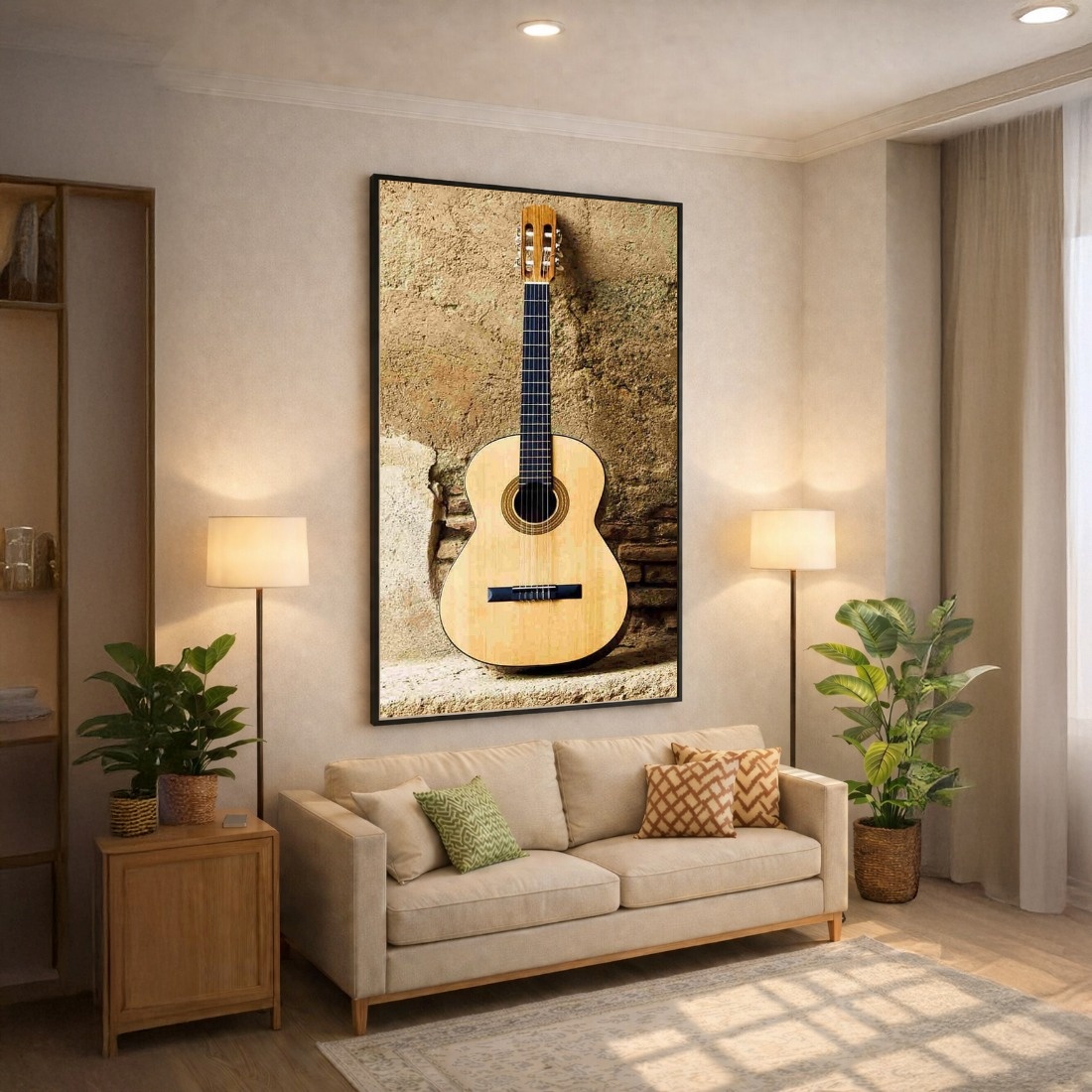 Quadro Canvas Violão Música Som