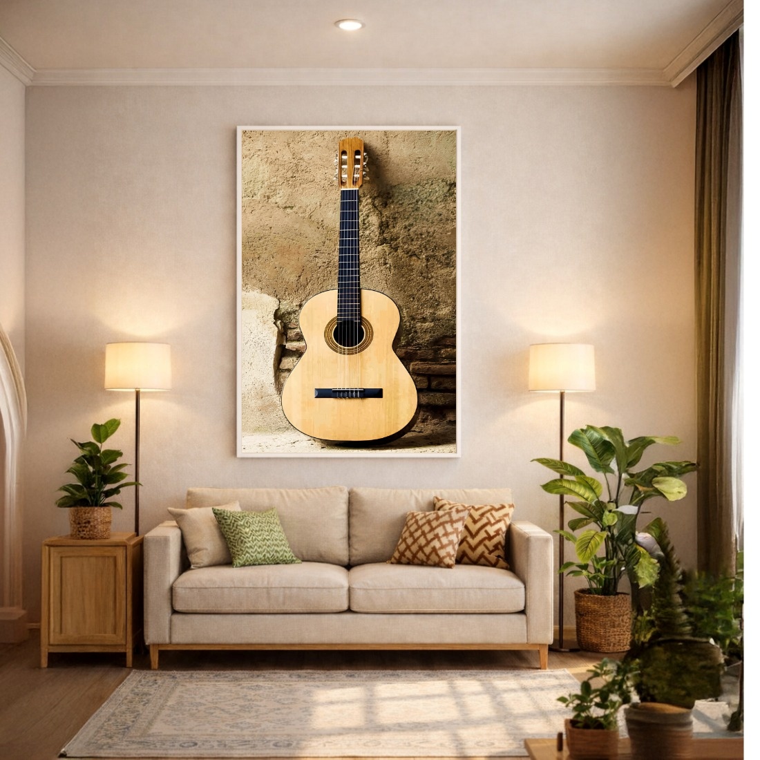 Quadro Canvas Violão Música Som