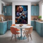 Quadro Canvas Violonista Violão Efeito Pintura