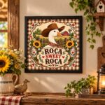 Quadro Country Pato - Roça Sweet Roça - 33x33 Cm