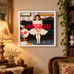 Quadro Decorativo Antisocial - 33x33 Cm