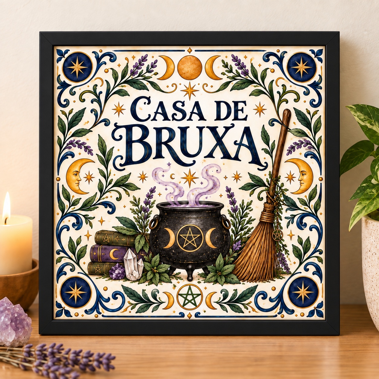 Quadro Decorativo Casa De Bruxa - 33x33