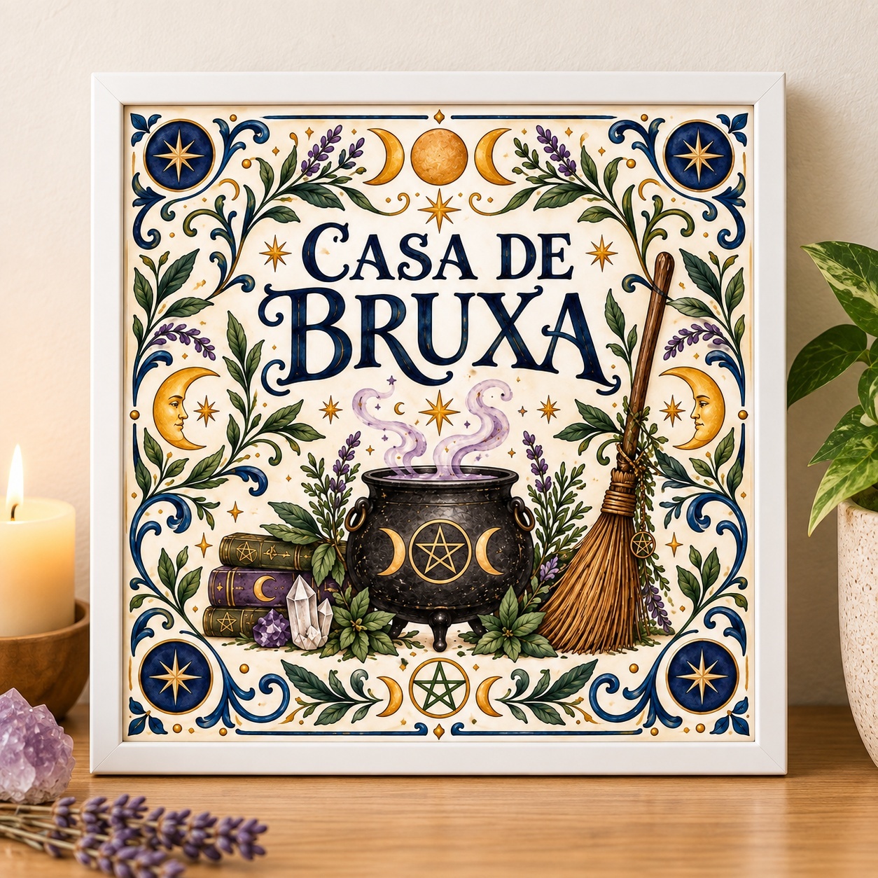 Quadro Decorativo Casa De Bruxa - 33x33