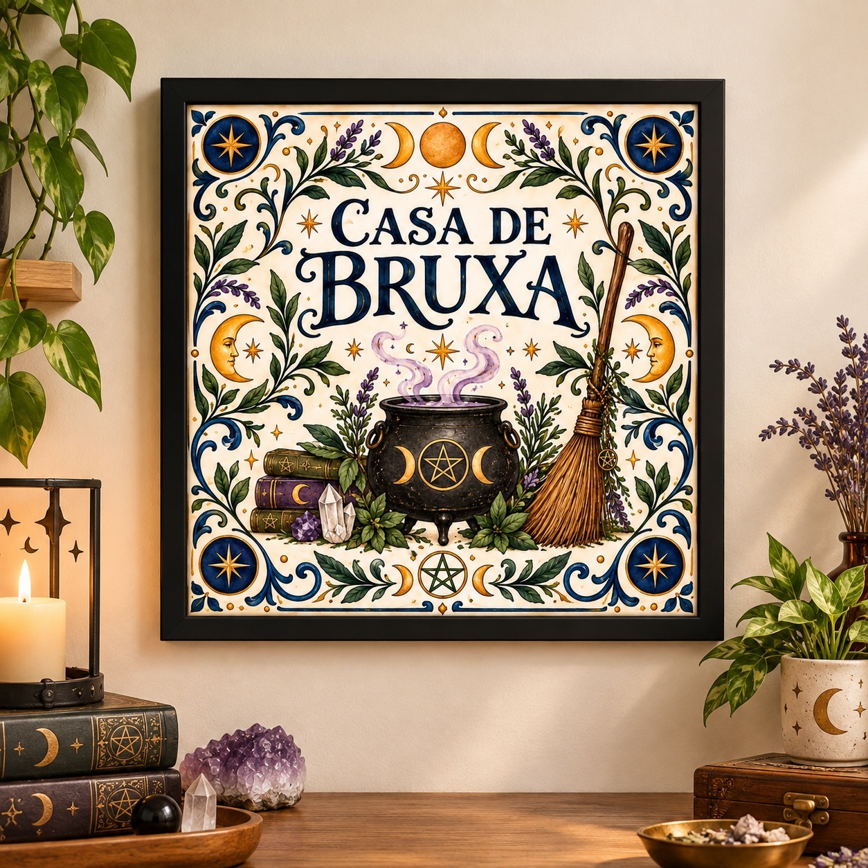 Quadro Decorativo Casa De Bruxa - 33x33