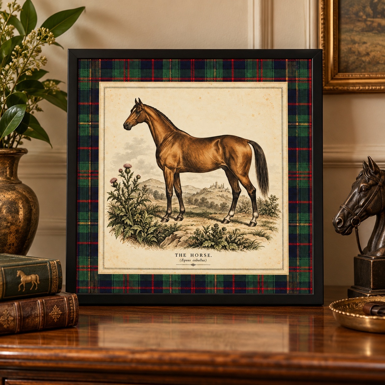Quadro Decorativo Cavalo Clássico - 33x33 Cm