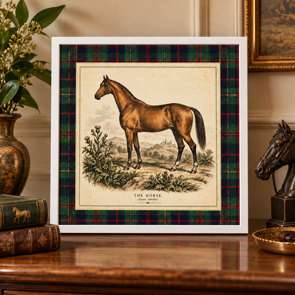 Quadro Decorativo Cavalo Clássico - 33x33 Cm