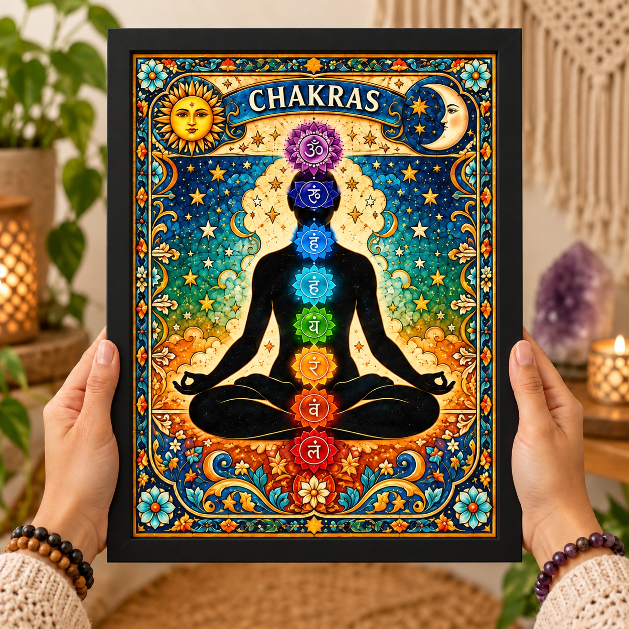 Quadro Decorativo Espiritual Chacras