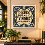 Quadro Decorativo Frase Vizinho - 33x33 Cm