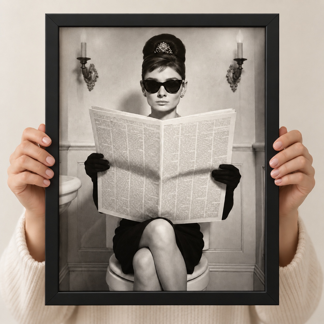 Quadro Divertido Fashion Para Banheiro Artista Antiga