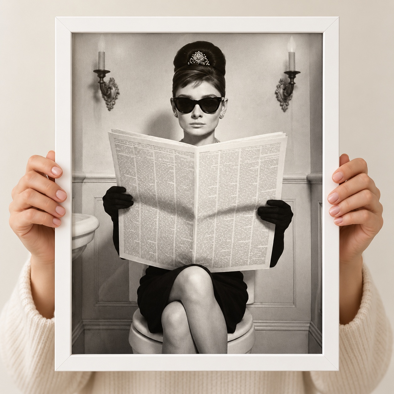 Quadro Divertido Fashion Para Banheiro Artista Antiga