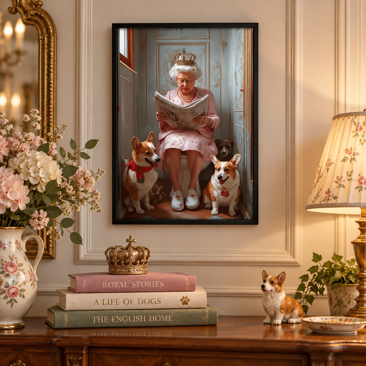 Quadro Divertido Para Banheiro Rainha