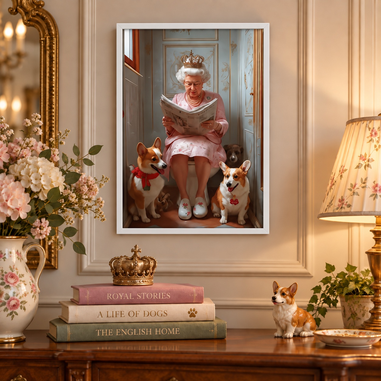 Quadro Divertido Para Banheiro Rainha