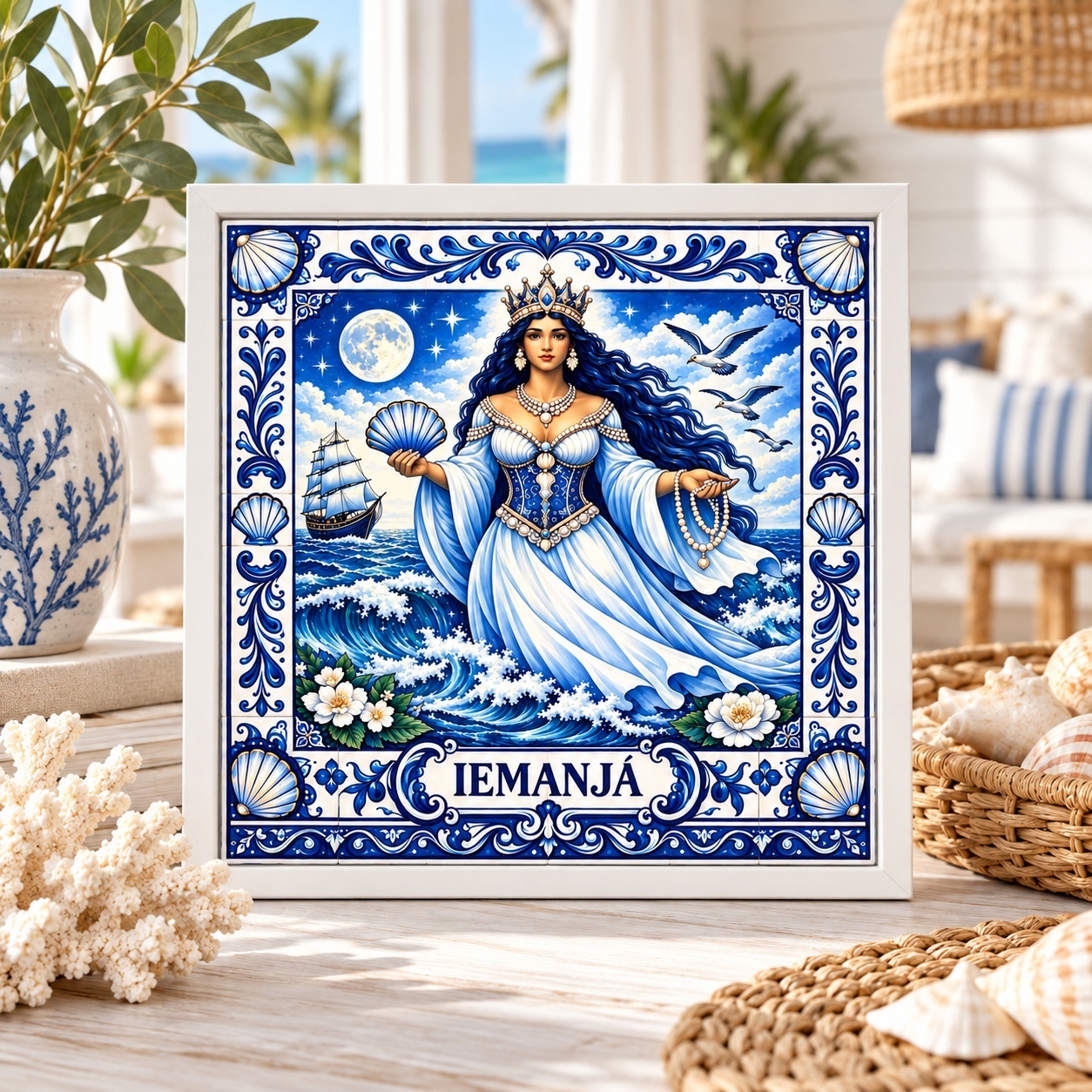 Quadro Estilo Português Iemanjá -33x33