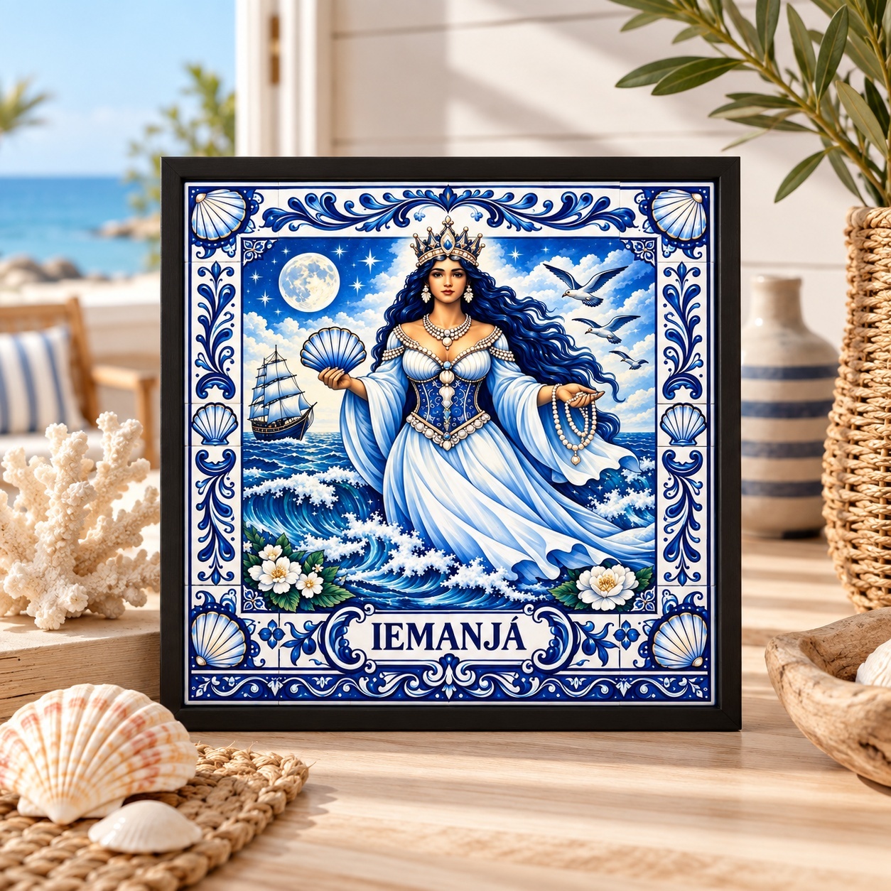Quadro Estilo Português Iemanjá -33x33
