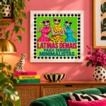 Quadro Oncinhas Latinas Demais - 33x33 Cm