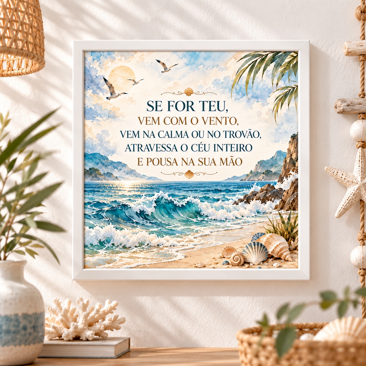 Quadro Se For Para Ser Seu Será - 33x33 Cm